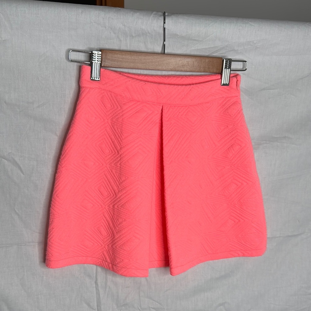 Neon Pink Mini Skirt